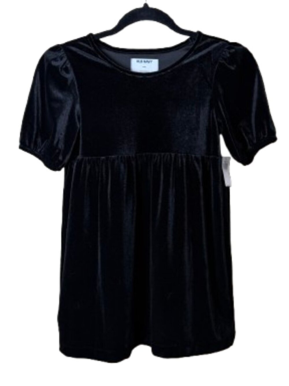OLD NAVY Black Velvet Velveteen Dress new NWT Size Medium 8